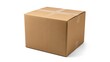 © Elena - Large Brown Cardboard Box Sealed with Tape Isolated on White Background for Shipping and Delivery Packaging