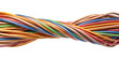 © Hamim - colorful power copper electrical wire isolated on white background, png, ai generated.