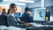 © FC Smooth - Focused Female Engineer Working on 3D CAD Software in Modern Office.