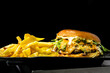 © Ivi - Powerlightss - Brioche beef burger with triple cheese, bacon, crispy onions, and rocket salad