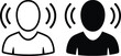 © MR Graph - Two people communicating with sound waves