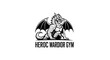 © vanzerim - Powerful Winged Dragon Gym Logo for Fitness and Strength Training