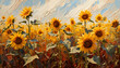 © Syaifudin - sunflower painting style illustration