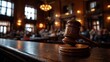 © Fayed - A judge's gavel rests on a wooden desk in a dimly lit, ornate courtroom