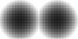 © Sara - Himpunan tekstur pola gradien titik halfton diisolasi di latar belakang putih. Titik titik titik titik titik titik titik titik titik titik titik titik lurus menggunakan tekstur lingkaran halftone.