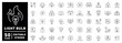 © Jocelyn_Flores - Light bulb linear icon set with editable stroke: innovation and ideas in thin line style