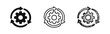 © drawing lines - Gear with Arrows Loop Icon Set - Process, Workflow, Settings, and Automation Symbol Collection