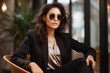 © Rawpixel.com - Business fashion sunglasses portrait sitting.