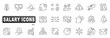 © tutti_frutti - Line salary icon set covering payroll, wage