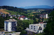 © Victoria Antre - Panoramic view of the town of Sentjur in Slovenia with еру mountains in the background