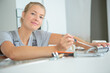 © auremar - cheerful female plumber installing new tap