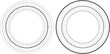 © Ratna - Abstract circular halftone dot ring set with radial gradient pattern for modern frames, borders and decorative vector background elements