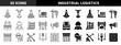 © PixeloAI - Logistics and Industrial Supply Chain Hybrid Icons Featuring Cones with Compasses Drones with Cargo and Warehouse Shelving with Pallets