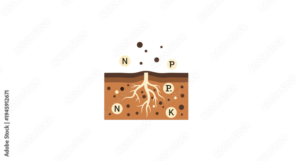 Plant Root Nutrient Uptake Process Diagram. Stock Vector | Adobe Stock