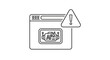 © Rizki - Warning sign on computer screen icon.