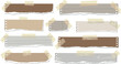 © creativestock - A collection of torn paper strips with tape on transparent background
