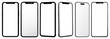 © Rawpixel.com - PNG Modern smartphones with blank screens element set on transparent background
