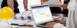 © InfiniteFlow - Project planning software for brisk business project management on the computer screen showing timeline chart of the team project