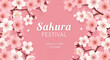 © Icon_Arlan - Sakura Festival Event Poster with Cherry Blossoms Frame