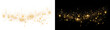 © rehena - PNG image of A beautiful shimmering golden glitter dust with sparkling light particles creating a magical and festive overlay effect on transparent background.