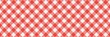 © Safarinaart - Red gingham checkered pattern background with realistic fabric canvas texture. Classic picnic tablecloth or kitchen textile design. Argyle plaid for summer or food themes.
