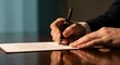 © ArtSync Studio - Man Signing a Document with a Pen on a Desk in an Office Room