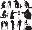 © MH Creation House - Set of 10 wedding photographer icons vector
