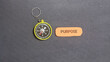 © hniza - Finding Your Direction A Compass and the Word 'Purpose' on a Textured Surface