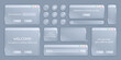 © Diana Berber - Vector glassmorphism UI elements with transparent interface panels, pc windows, buttons, sliders and icons. Clean futuristic design ideal for apps, dashboards and web interfaces.