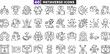 © Rahib - Metaverse and virtual reality line icon set. Vector outline VR, AR, and futuristic AI tech symbols.