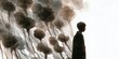 © dzenfm - Lonely boy walking beside shadowy trees expressing quiet emotional struggle