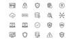 © Mdjillur - A collection of cybersecurity icons in a minimalist line art style