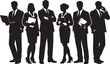 © MD ACHADUL ISLAM - office workers group silhouette