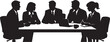 © MD ACHADUL ISLAM - office meeting table silhouette