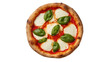 © Pablo - Isolated traditional Neapolitan pizza Margherita with fresh basil and melted mozzarella cheese