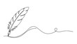 © MST JUTHI AKTER - One continuous line drawing quill pen writing line minimalist vector illustration