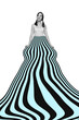 © deagreez - Composite image montage trend artwork 3D collage of young woman smile posing haf body line striped zebra style print way surrealism abstract