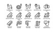 © Cali6ro - Electrical cable icons: extension cords, power strips, and adapters