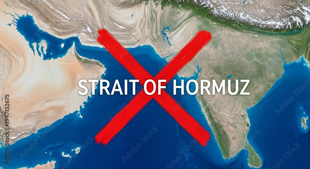 Strait of Hormuz Blockade, Middle East Oil Trade Crisis, Maritime Map ...