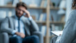 © jbstocks - Professional therapist nodding empathetically while listening to a patient, Generative AI illustrations.