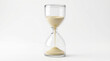 © dmamith - Single generic glass hourglass isolated on a white background.