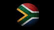 © syhin_stas - South Africa flag textured sphere on a dark. Gritty surface. Representing national identity. Unity. And the spirit of a democratic nation. Africa