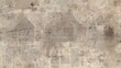 © Newleks - Vintage paper collage showing layered textures of aged manuscripts, printed newspaper text, faded historical handwritten letters, and abstract house outlines in a sepia toned grunge background