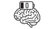 © Mostafizur - An illustration of a brain with a low battery symbol on top, representing mental exhaustion.