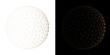 © ellyson - Abstract Golden Plexus Spheres - Futuristic Wireframe Network Connection on Black Background