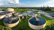 © bilanol - Large-scale industrial water treatment plant purifying and recycling water through filtration and chemical processes to meet health and safety standards