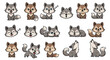 © Gimhana - Cute wolf puppy character stickers with various expressions and poses