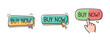 © Mirza - Buy now button icons with cursor and hand for online shopping and e-commerce