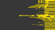 © godsfavoritearts - Abstract yellow glitch data distortion on dark grey background vector illustration