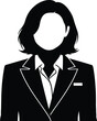 © rijvi - Businesswoman silhouette with shoulder length hair